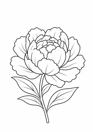 Single Peony Bloom