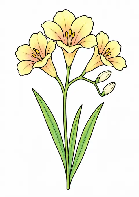 Freesia Stem color example