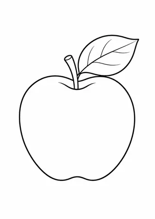 Apple with a Leaf