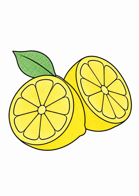 Halved Lemon color example