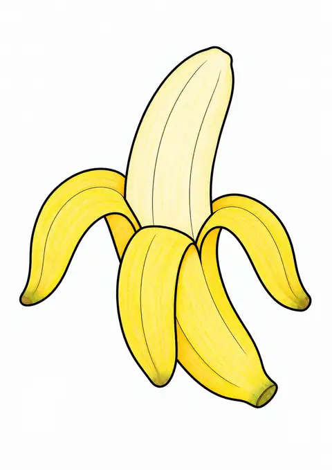 Peeled Banana color example