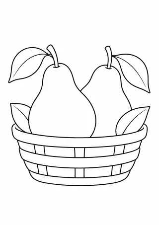 Pears in a Small Basket