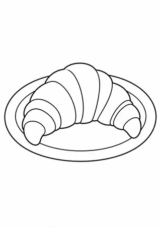Croissant on a Plate