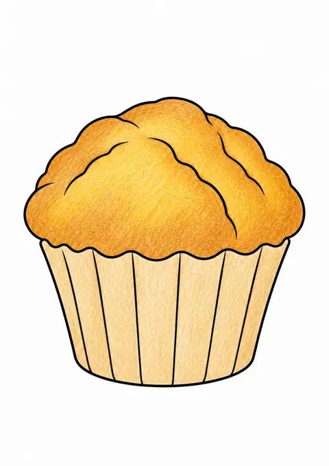 Muffin in a Paper Cup color example
