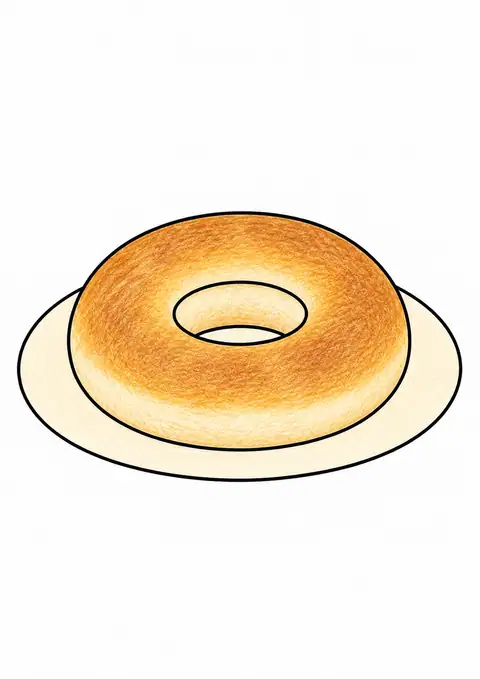 Bagel on a Plate color example