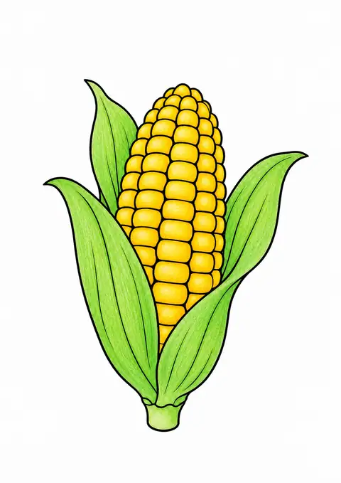 Corn Cob in Its Husk color example