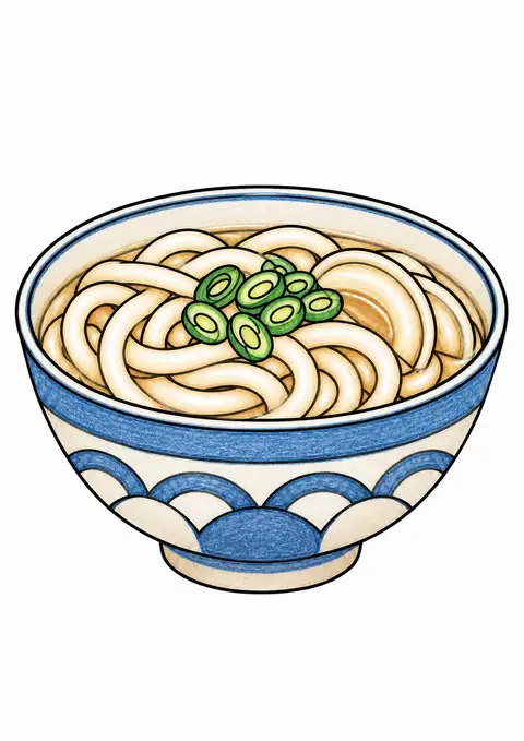Udon in a Bowl color example