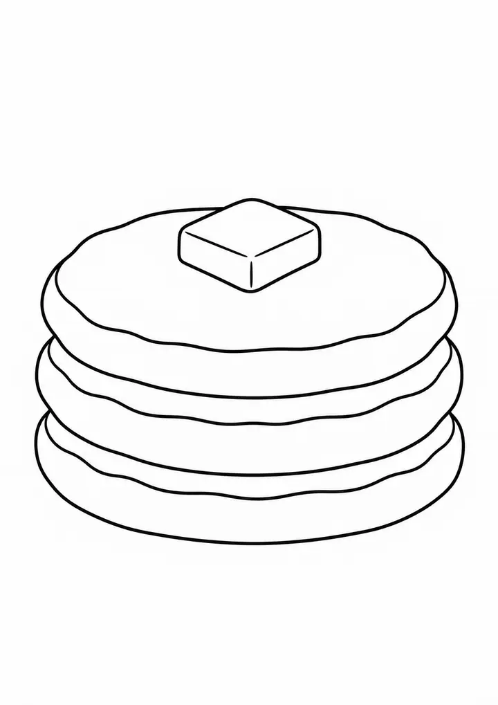 Stack of Pancakes line art