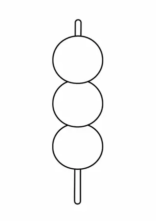 Three Dumplings on a Skewer