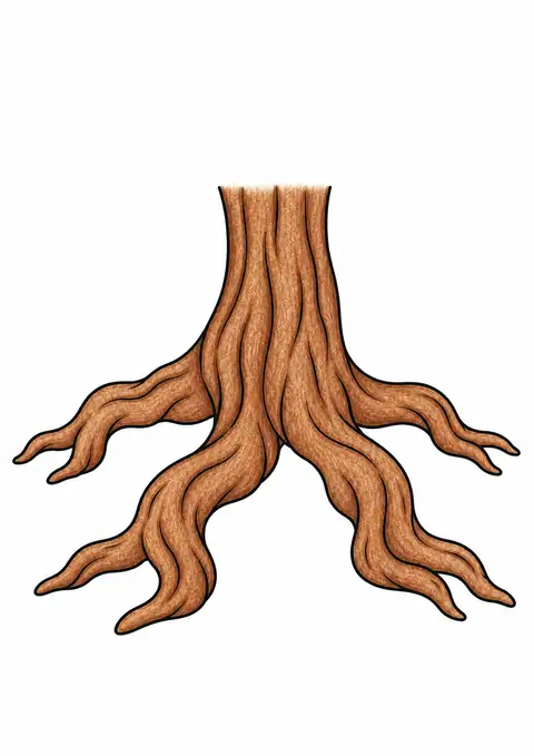 Twisting Tree Roots color example