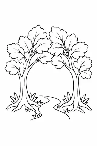 Branch Arch over a Woodland Path