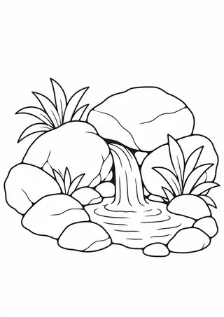 Small Spring among Forest Stones