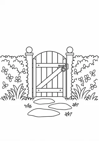 Low Hedge and Garden Gate