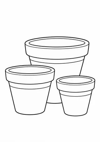 Three Terracotta Pots
