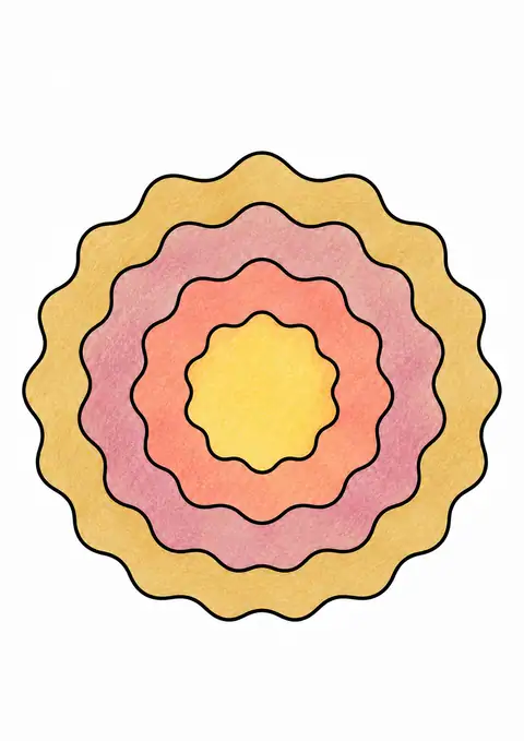 Broad Wavy Rings color example