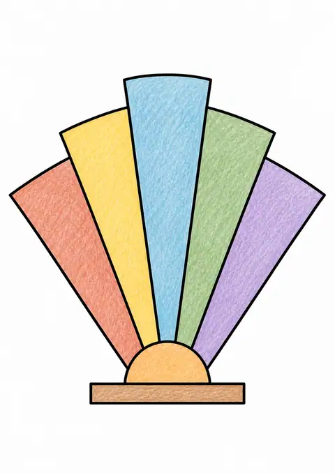 Wide Fan Shaped Rays color example
