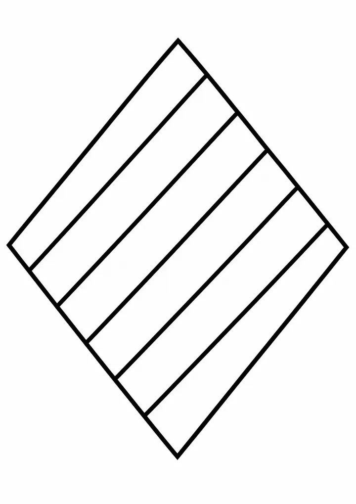 Diamond of Wide Stripes line art