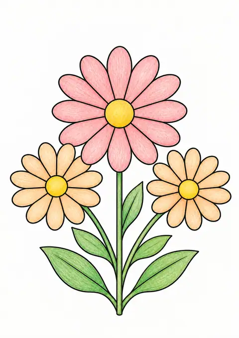 Radial Petal Shapes color example