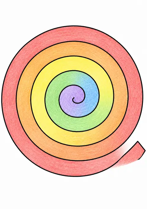 Broad Spiral Pattern color example
