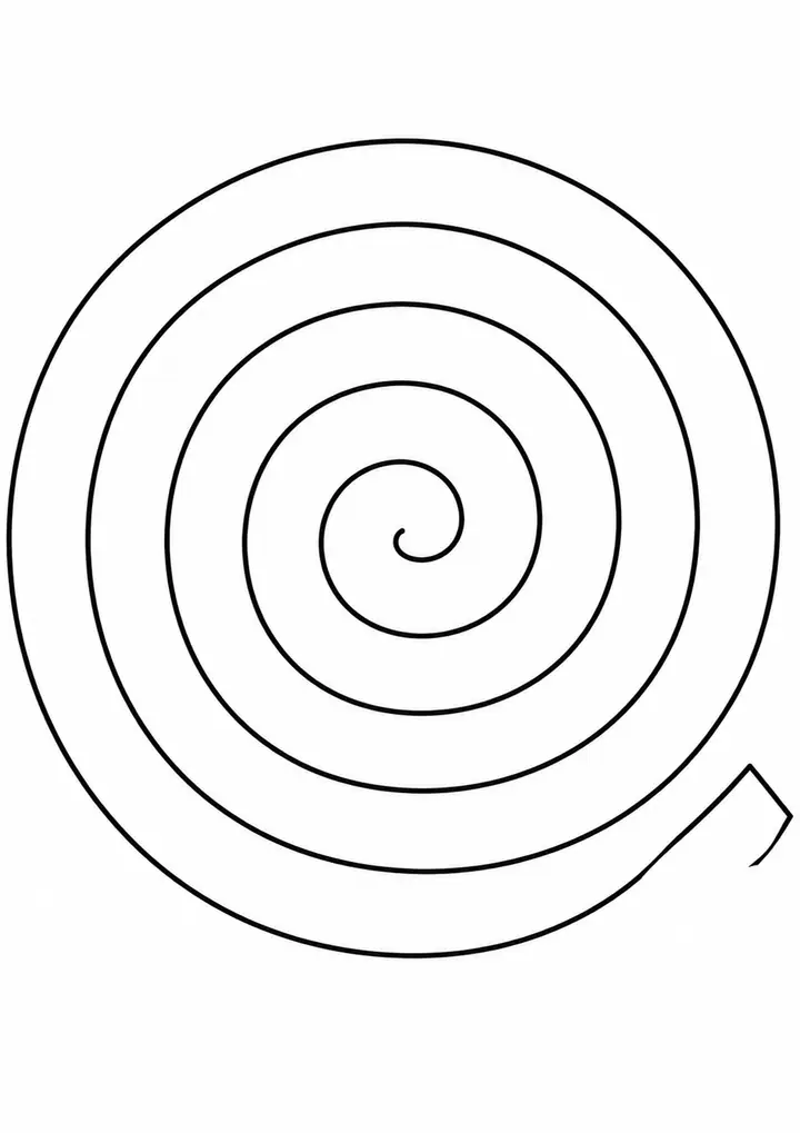 Broad Spiral Pattern line art