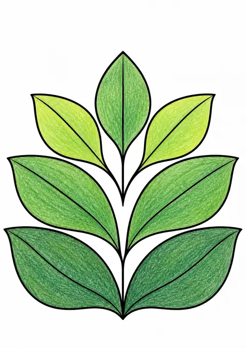 Symmetrical Leaf Pattern color example