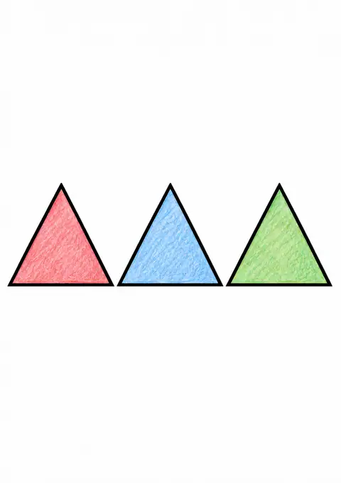 Row of Large Triangles color example