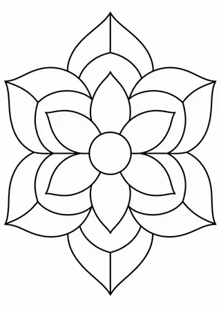 Flower Shape with Curved Sections