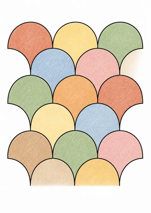 Large Scallop Pattern color example
