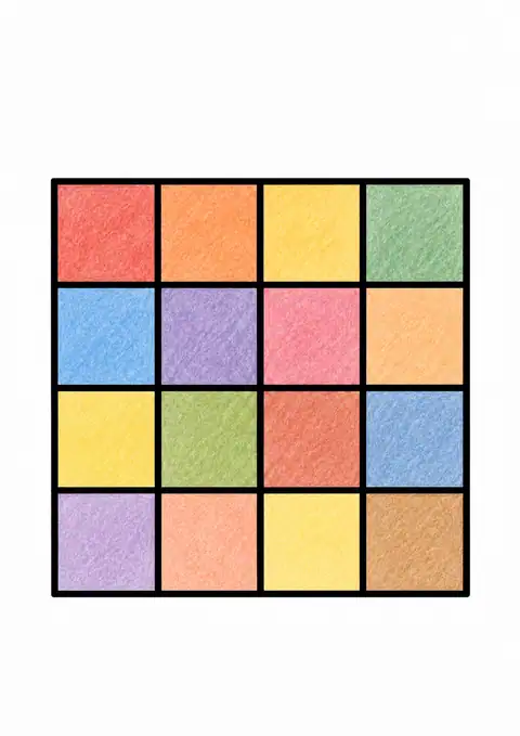 Bold Grid of Squares color example