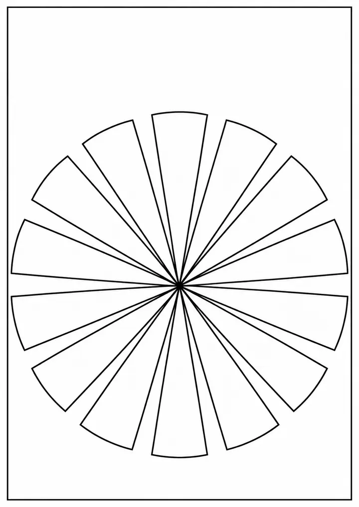 Fans Radiating from the Center line art