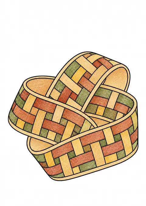 Wide Woven Bands color example