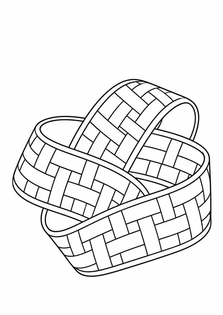 Wide Woven Bands line art