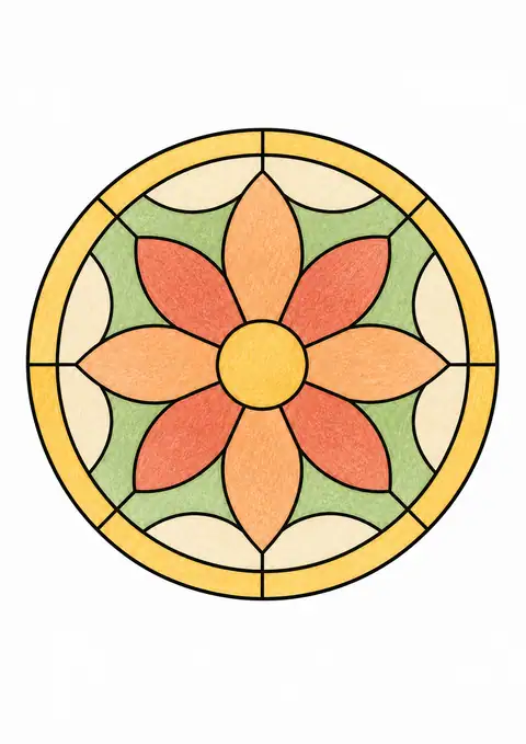 Round Window Pattern color example