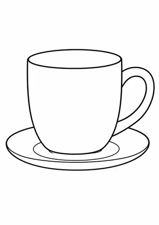 Mug with a Small Saucer