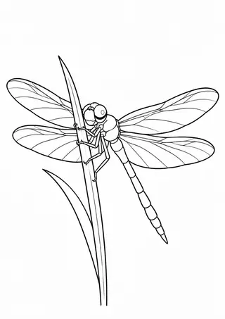 Dragonfly on a Reed