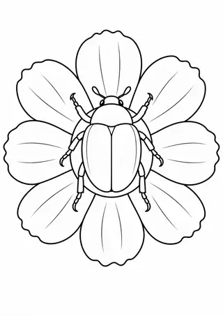 Flower Chafer on a Bloom