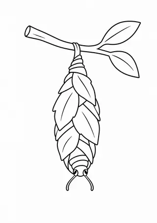 Bagworm Hanging from a Twig