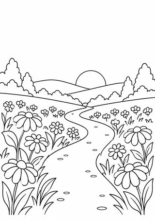 Path through a Flower Field