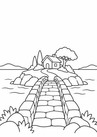 Stone Bridge to a Small Island