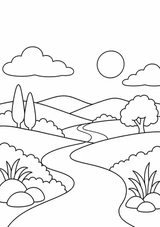 Path over Rolling Hills