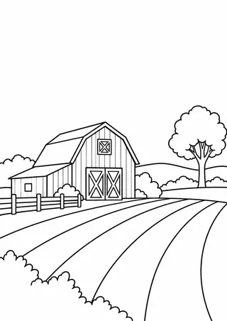 Barn beside a Field