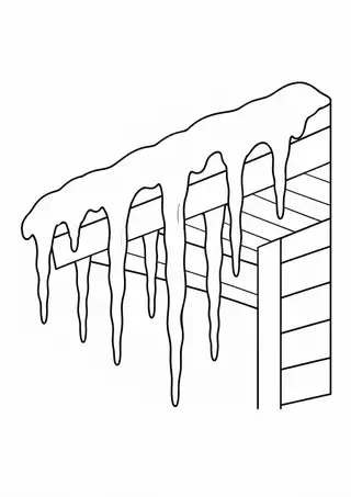Icicles Hanging from Eaves