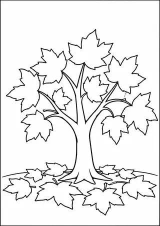 Fallen Leaves beneath a Tree