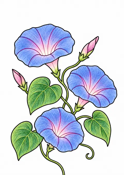 Summer Morning Glory Vine color example