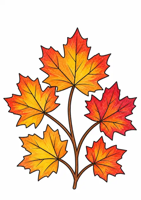 Autumn Maple Leaves color example