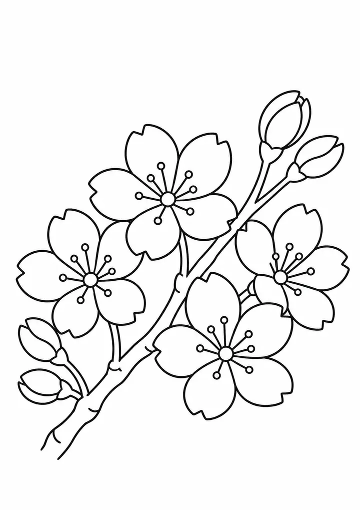 Cherry Petals beside a Branch line art