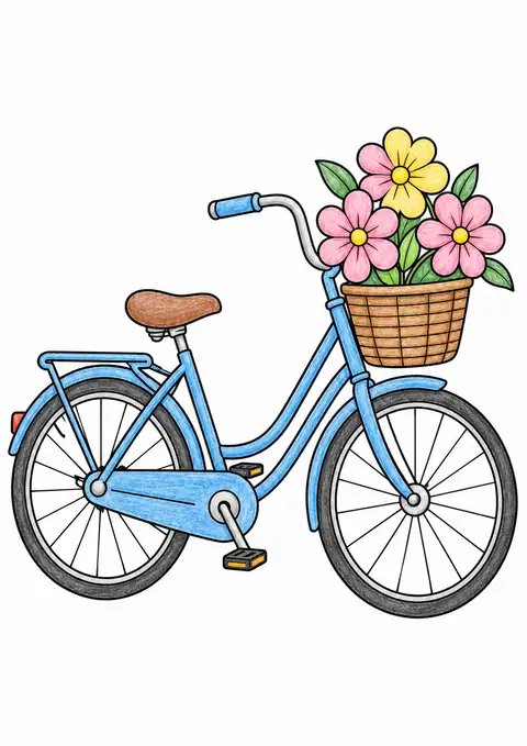 Flower Delivery Bicycle color example
