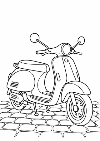 Small Scooter on Cobblestones