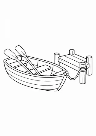 Rowboat beside a Pier