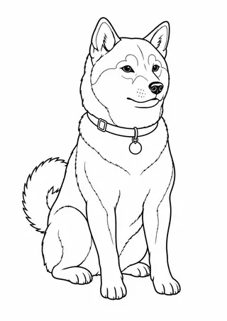 柴犬と首輪